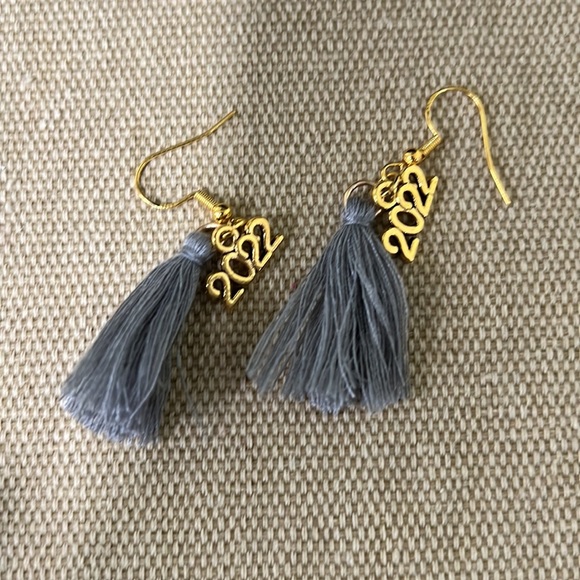 Graduation Gifts 2022 Grey Tassel Earrings - Picture 4 of 5